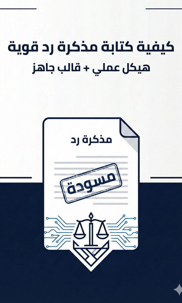 دليل عملي يشرح كيفية كتابة مذكرة رد قوية في القانون العُماني: هيكل المذكرة، قالب جاهز، الرد على دفوع الخصم، وأخطاء شائعة يجب تجنبها.